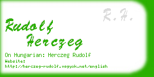 rudolf herczeg business card